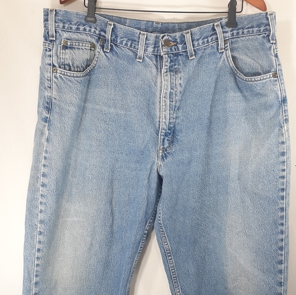 a CARHARTT BLUE DENIM JEANS SIZE 44x30 - Picture 1 of 5